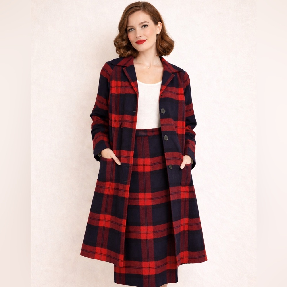 50’s Vintage Chippewa 2-piece 100% wool plaid set.